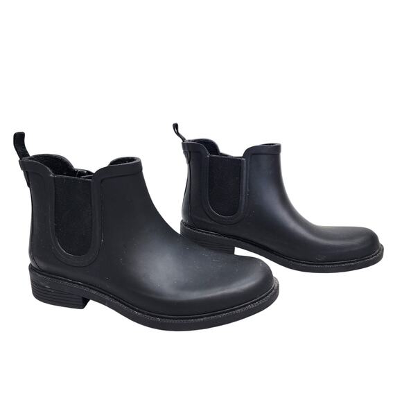 Madewell Shoes - Madewell Chelsea Rubber Mid Calf Black Rain Boot Size 9